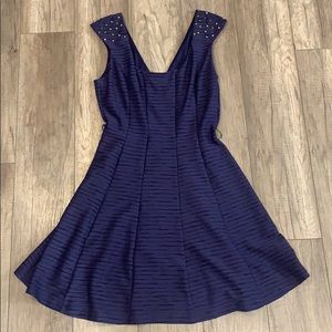 Guess Navy Blue Skater Dress